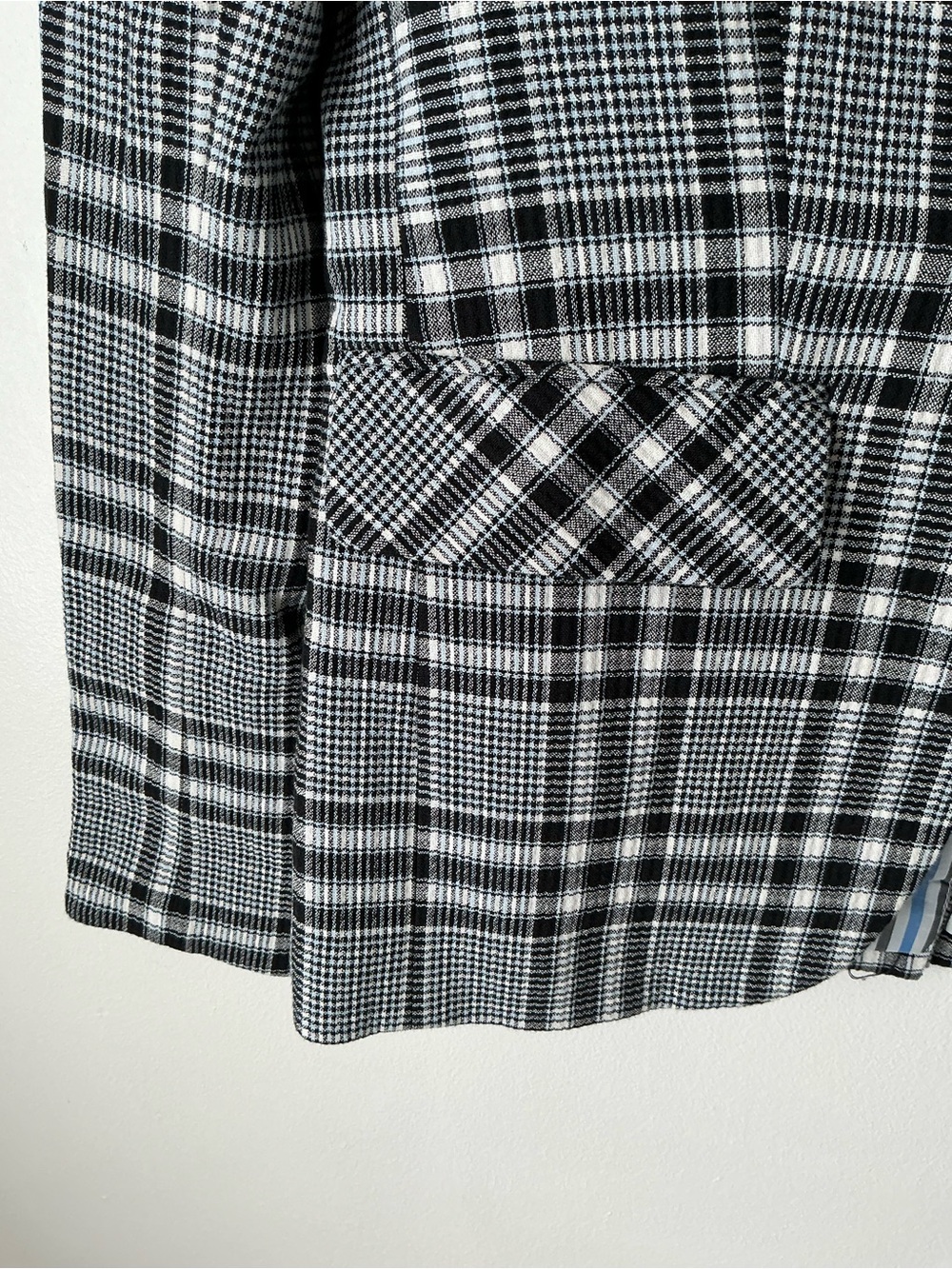 VERONICA BEARD Plaid Dickey Jacket One Button Black Blue Glen Plaid Size 2 EUC - Picture 6 of 16